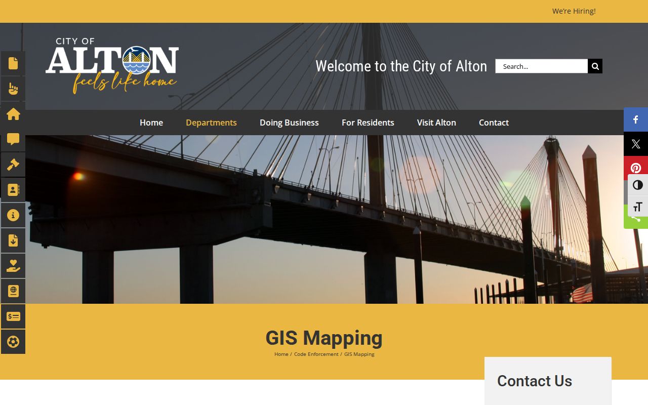 City of Alton GIS mapping guidance for street and parcel research